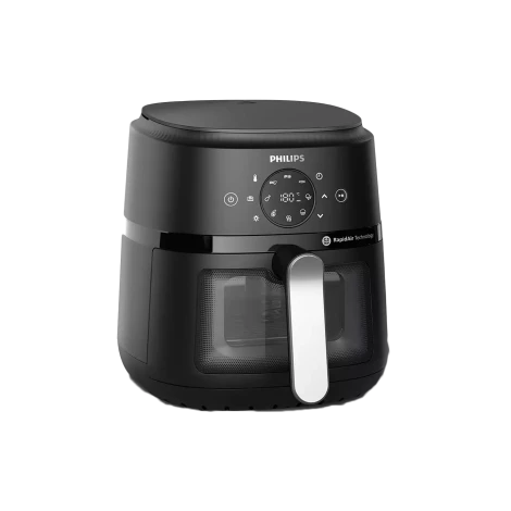 Philips NA221/00  4.2 Litres Air Fryer with Automatic Shut-off, Dishwasher Safe, Rapid Air Technology, Non-Stick Coating (Black)