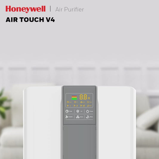 Honeywell Air Touch V4 Air Purifier | H13 HEPA + Carbon Filter | 4-Stage Filtration | 543 Sq. Ft Coverage | Suraj Electronics Delhi NCR