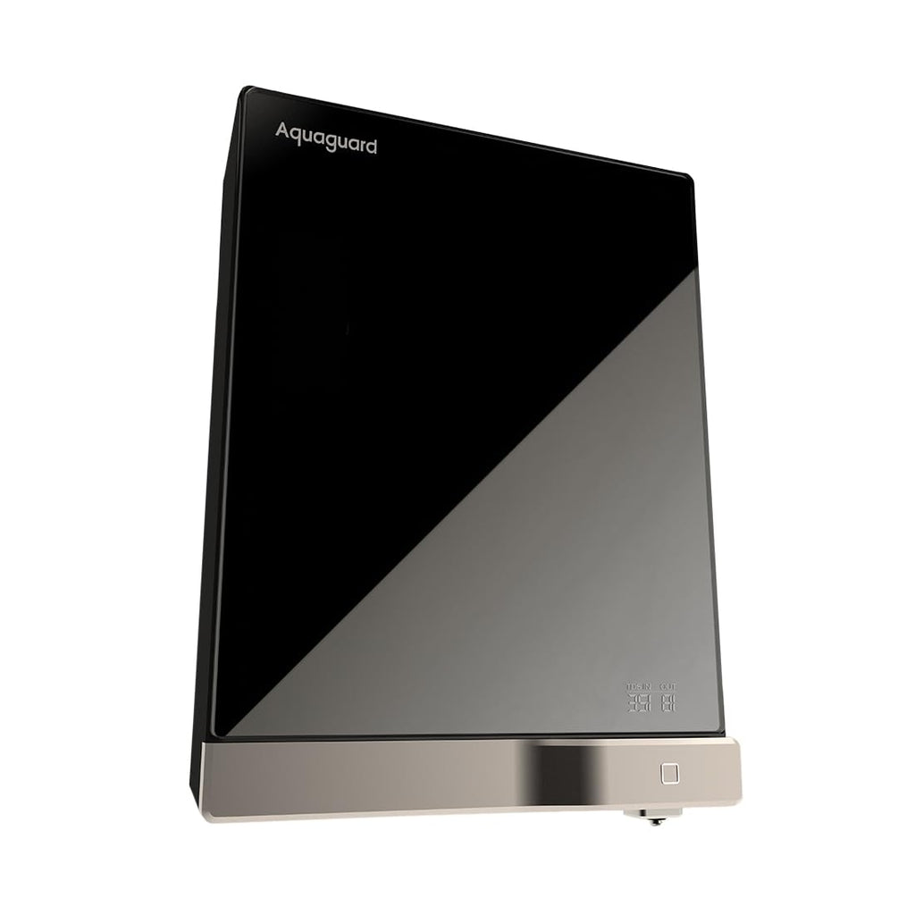 Aquaguard Slim Glass 9-Stage RO+UV Water Purifier | Toughened Glass Body | Active Copper | Real-Time TDS Display | 3.6L Tank | Wall Mount