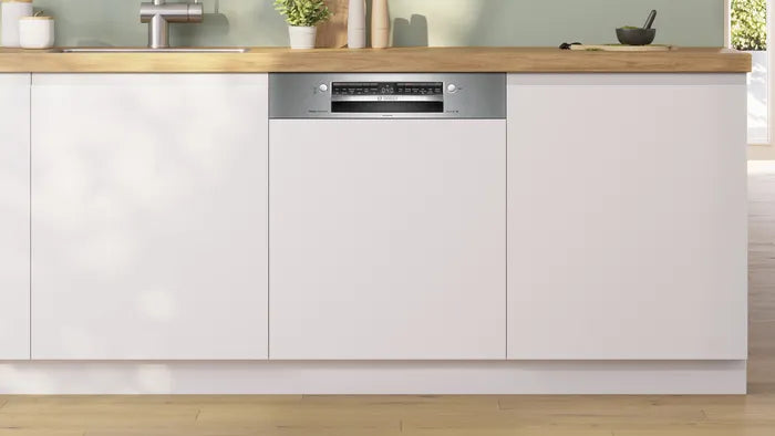 Bosch SMI4IKS00I Series 4 60 cm Semi-Integrated 14 Place Dishwasher | Home Connect | Suraj Electronics Delhi NCR