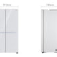 LG GL-B257DLW3 650 Ltr Convertible Side by Side Refrigerator with Premium Glass Door, Smart Inverter Compressor, Linen White Finish