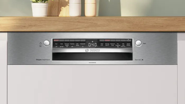 Bosch SMI4IKS00I Series 4 60 cm Semi-Integrated 14 Place Dishwasher | Home Connect | Suraj Electronics Delhi NCR