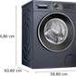 Bosch WGA2341PIN  8 kg Fully Automatic Front Load Washing Machine,(Dark Lake, Anti Wrinkle, SpeedPerfect, AntiStain