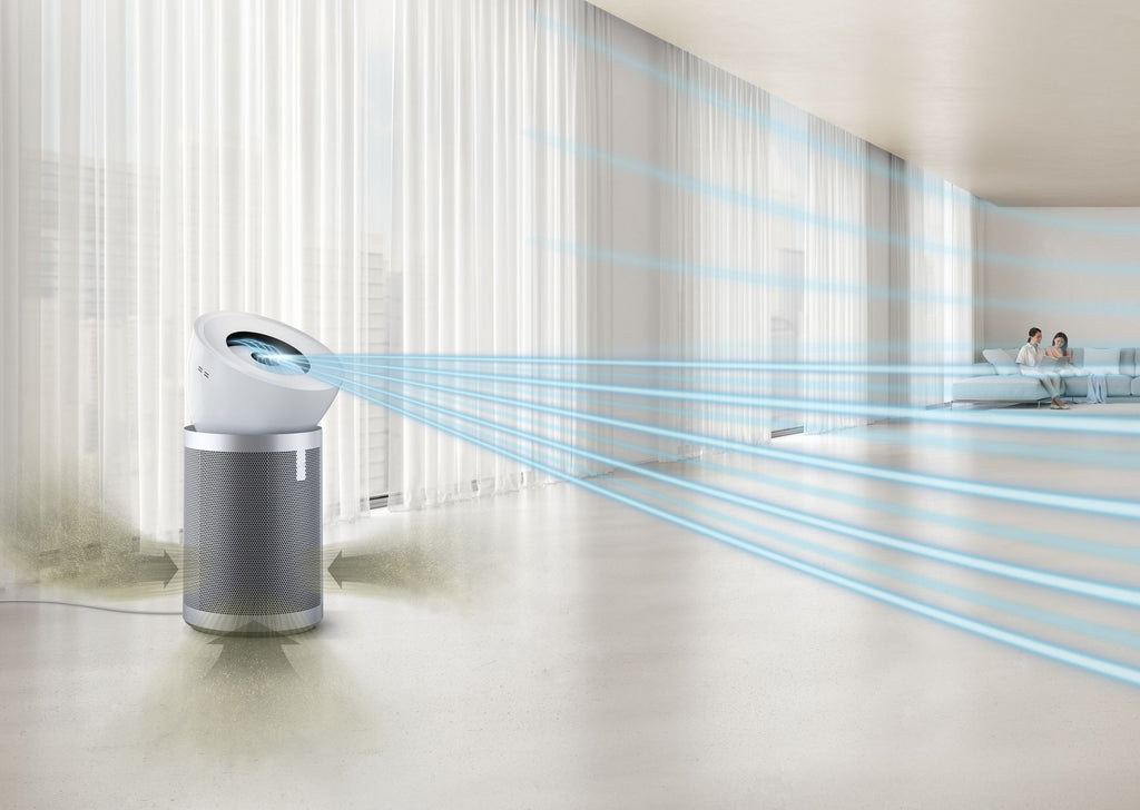 Dyson Big+Quiet BP02 Air Purifier (White/Satin Silver) | Covers Up to 1076 Sq. Ft. | HEPA Filtration, Gas & Odor Removal, Quiet Operation | Ideal for Large Rooms