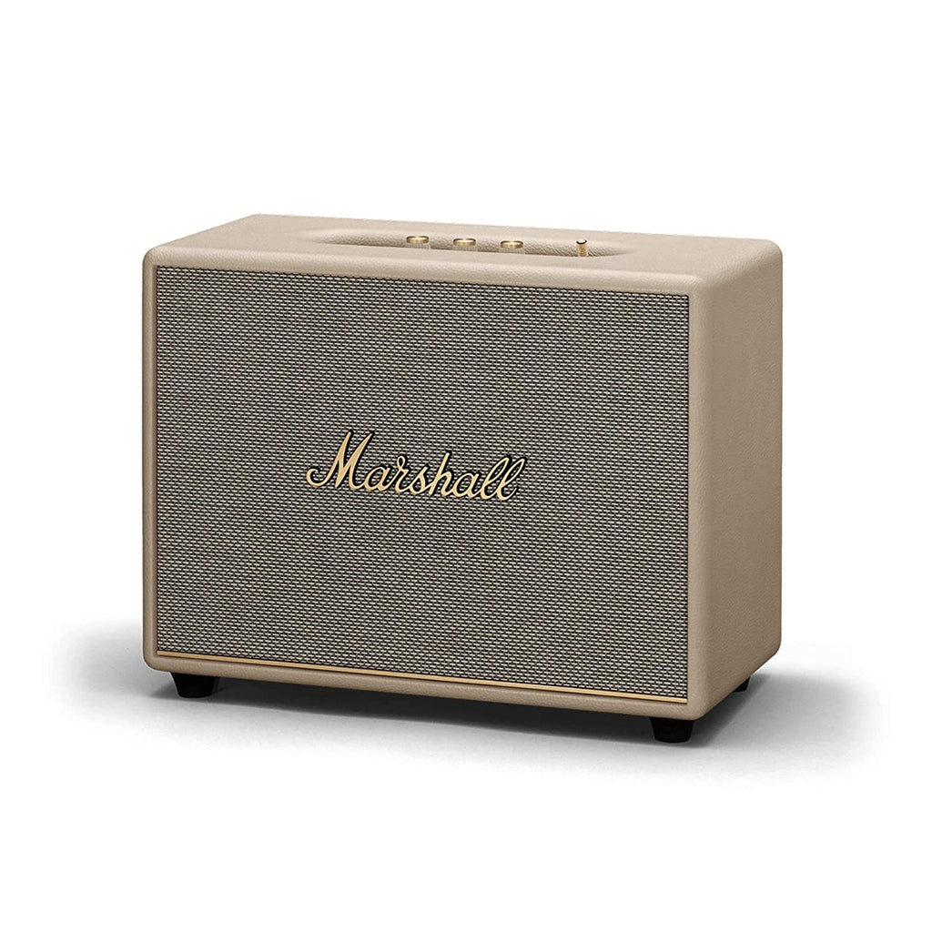 Marshall Woburn III Bluetooth Speaker (Cream) – 3-Way Driver, HDMI, AUX, Signature Sound, Sustainable Design