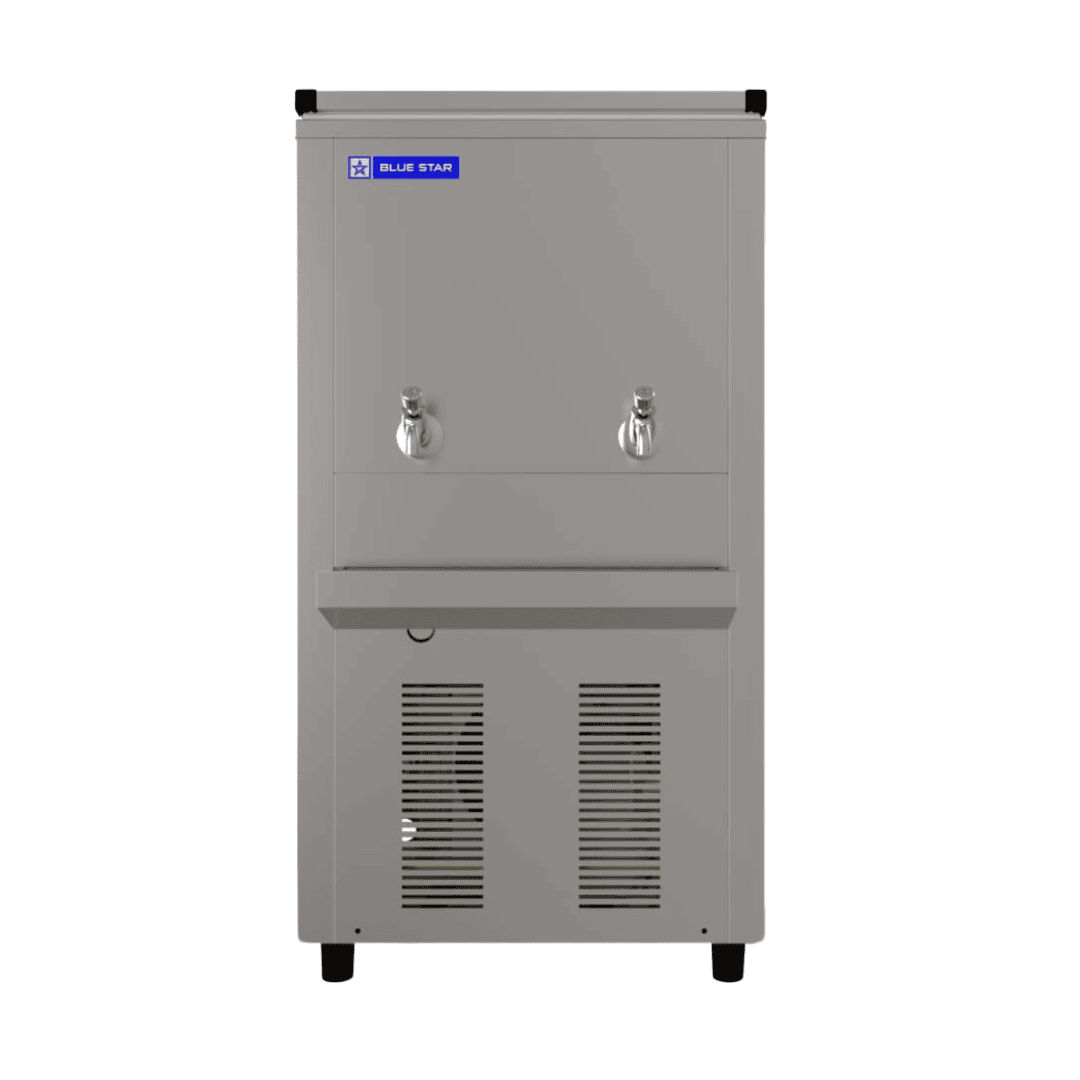Blue Star SWC60120SS 120 Litre Storage Water Cooler – 60 LPH Cooling Capacity, Stainless Steel Body & Tank, Rotary Compressor, Silent Operation