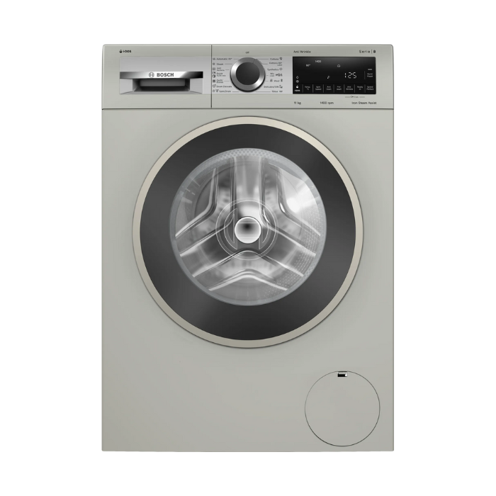 Bosch WGA264AXIN Series 8 11 kg Front Load Washing Machine | i-DOS Smart Dosing | AntiStain | SpeedPerfect | Silver Inox | Suraj Electronics Delhi NCR