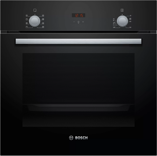 Bosch HBF532BA0I 66L Built-in Oven (Black) | 3D Hotair, EcoClean, Child Lock | 60cm Series 2 | Suraj Electronics Delhi NCR