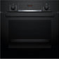 Bosch HBJ534EB0I Built-In Electric Oven – 60L, 60x60 cm, Convection, Black | Series 4 | Touch Control + Rotary Knobs | Made in India