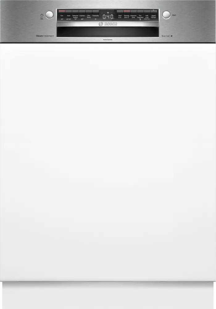 Bosch SMI4IKS00I Series 4 60 cm Semi-Integrated 14 Place Dishwasher | Home Connect | Suraj Electronics Delhi NCR