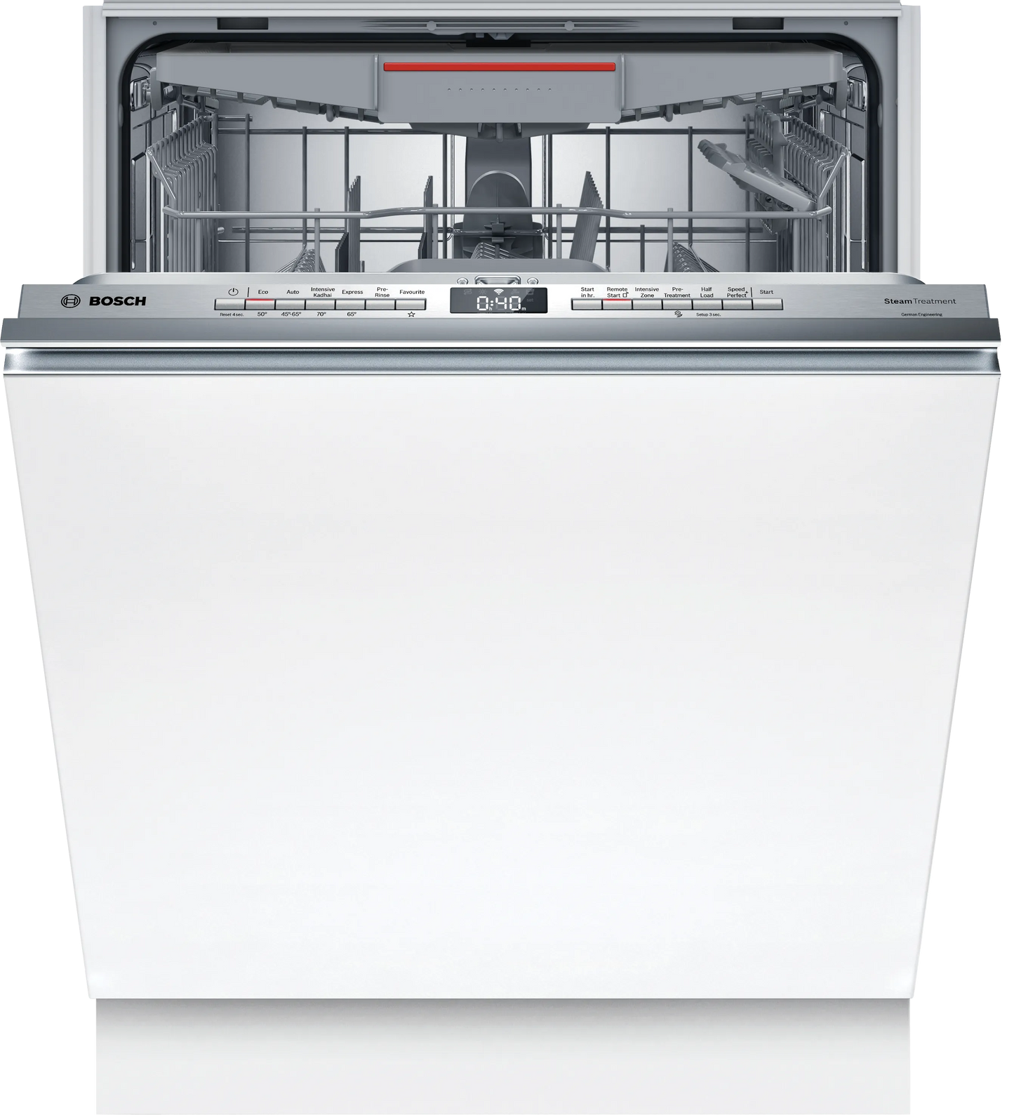 Bosch SMV6HMX01I 15 Place Setting Serie 6 Fully Integrated Built-in Dishwasher – IoT Enabled, SpeedPerfect+, AquaStop, 6 Wash Programs, 60 cm
