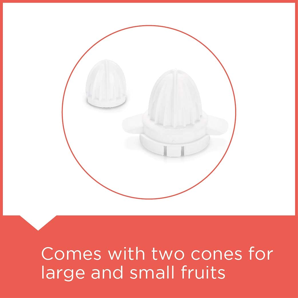 Black + Decker BXCJ0101IN  30-Watts 1L Citrus Juicer | 2-Year Warranty (White)