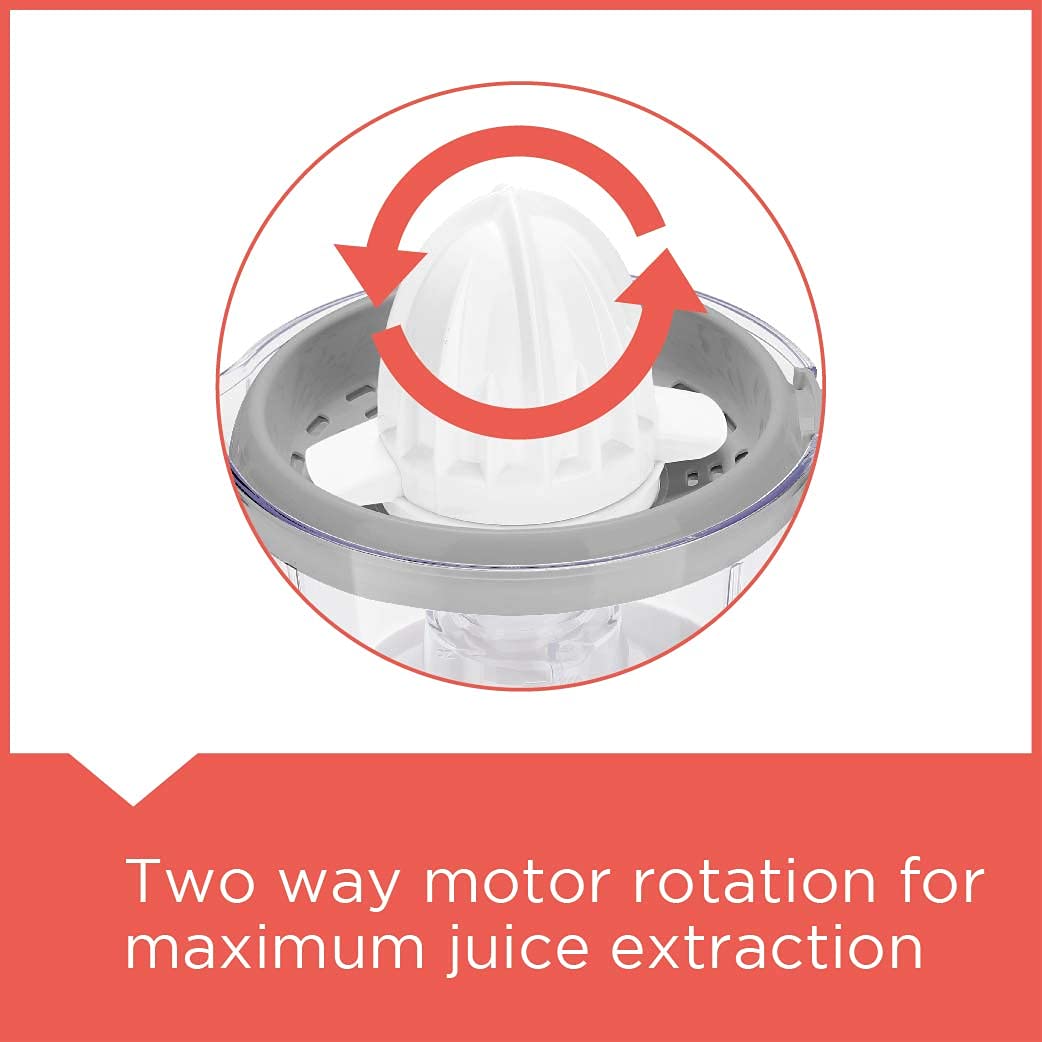 Black + Decker BXCJ0101IN  30-Watts 1L Citrus Juicer | 2-Year Warranty (White)