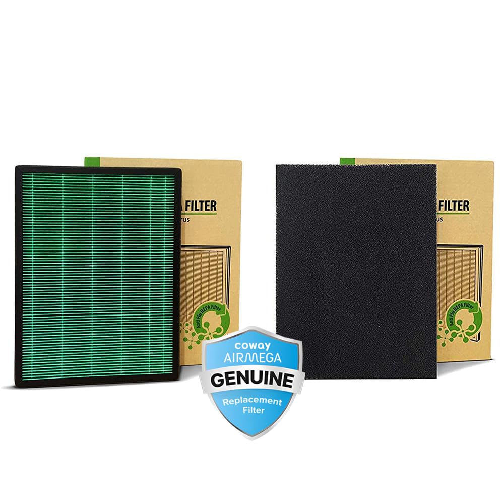 Coway Original AirMega 150  (AP 1019C ) Carbon & HEPA Filter Set for, 8500 Hrs (Approx. 1.5-2 yrs) Long Life | Traps Bad odor, VOCs & Kills Allergies, Virus, Germs, PM 0.01 with 99.999% efficiency – Suraj Electronics