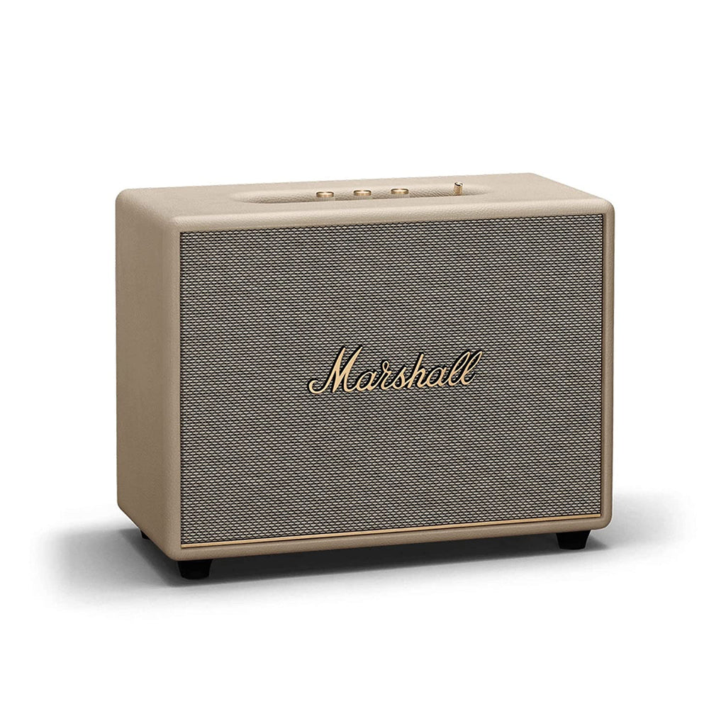 Marshall Woburn III Bluetooth Speaker (Cream) – 3-Way Driver, HDMI, AUX, Signature Sound, Sustainable Design
