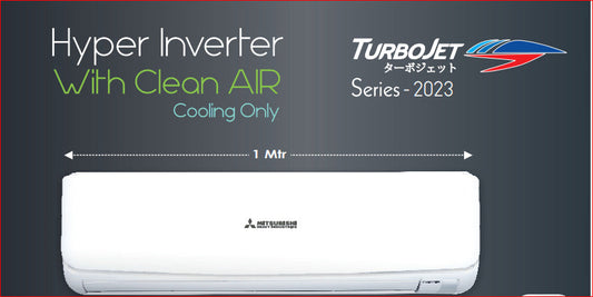 Mitsubishi SRK24YYM-W6 2.1 Ton 4 Star Inverter Split AC (Turbojet Cooling, Copper Condenser, R32 Refrigerant, 3D Air Swing