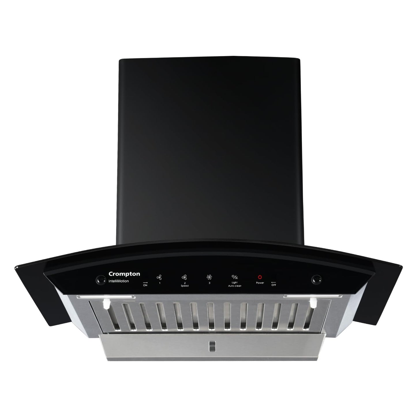Crompton IntelliMotion CHD-IMC90BFA-MBL 90 cm Chimney IntelliMotion Curved | Thermal Auto Clean | Gesture &amp; Touch Control | Suraj Electronics Delhi NCR