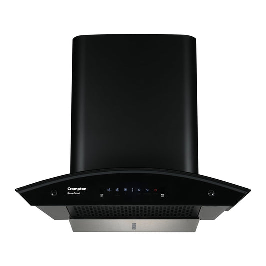 Crompton SensoSmart 60 cm Auto-Clean Chimney (CHD-SSC60FLE-MBL) | 1210 m³/hr Suction | Smart ON | Filterless | Suraj Electronics Delhi NCR