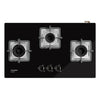 Crompton TAB-SMHB783-MBL SuperSlim Matt  78 cm 3 Burner Hob with Auto Ignition, Brass Burners and Toughened Glass Top ( Matt Black)