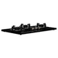 Crompton TAB-SMHB784-MBL SuperSlim Matt  78 cm 4 Burner Hob with Auto Ignition, Brass Burners and Toughened Glass Top ( Matt Black)