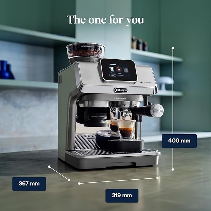 DeLonghi La Specialista Touch EC9455.M Cold Brew Coffee Machine , Barista Style Espresso Coffee Machine with Built-in Grinder, 9 Recipes, Intuitive Touch Control, Automatic or Manual Milk Frother