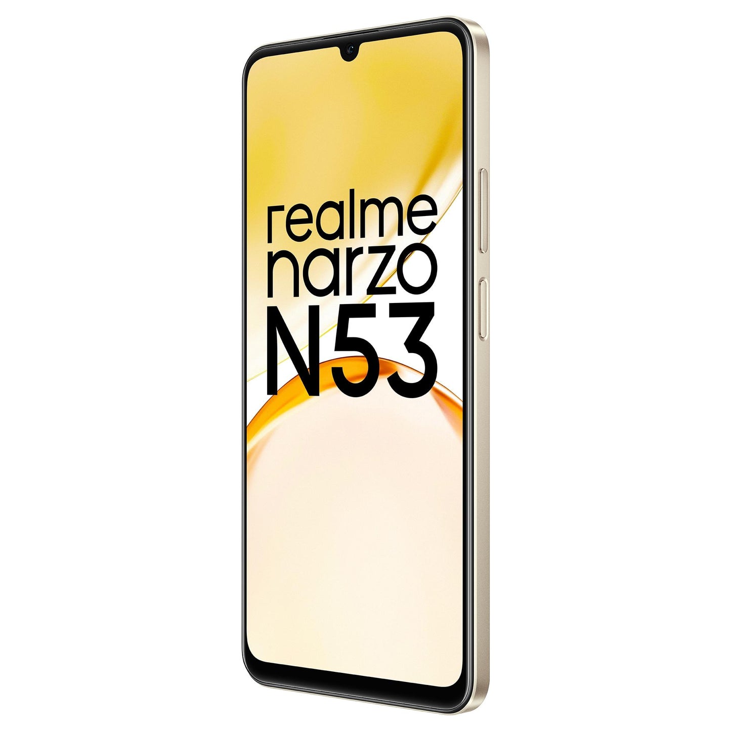 Realme Narzo N53 128 GB, 6 GB RAM, Feather Gold, Mobile Phone