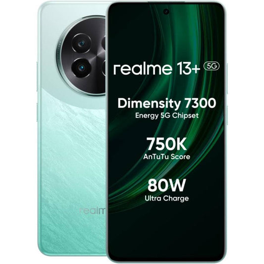 Realme 13 Plus 5G 256 GB, 8 GB RAM, Speed Green, Mobile Phone