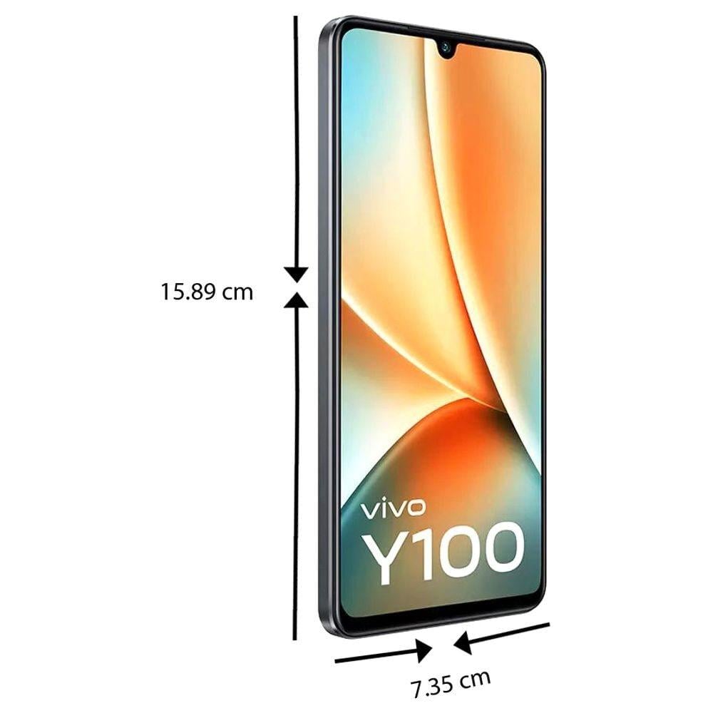 Vivo Y100A 5G 256 GB, 8 GB RAM, Metal Black, Mobile Phone