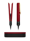 Dyson Airstrait Hair Straightener Red Velvet & Gold | Wet-to-Dry Styling, No Heat Damage, Intelligent Airflow, LCD Display