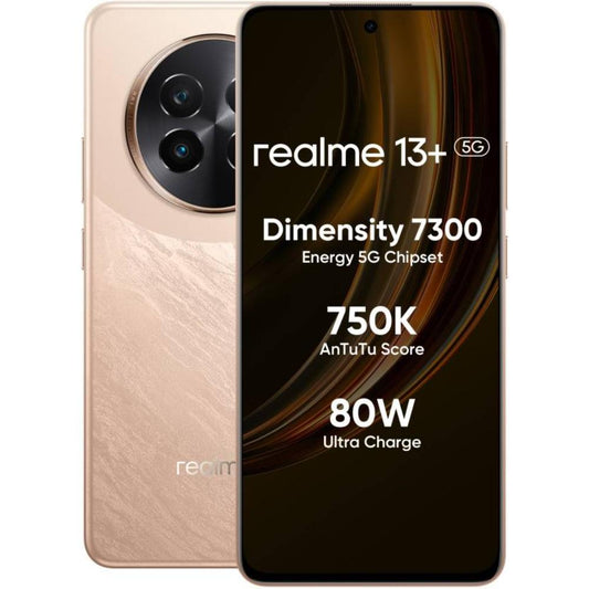 Realme 13 Plus 5G 128 GB, 8 GB RAM, Victory Gold, Mobile Phone
