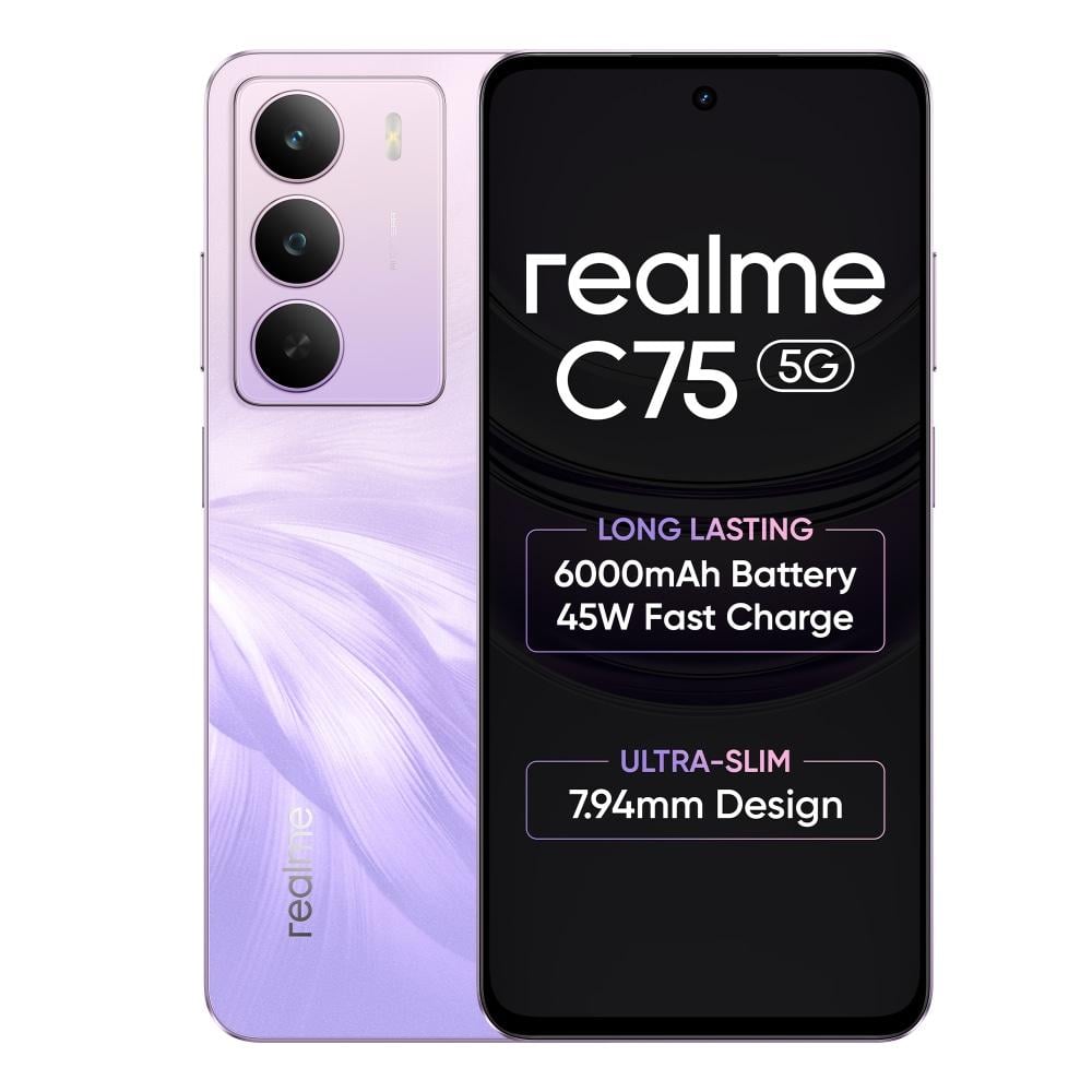 Realme C75 5G 128 GB, 4 GB RAM, Purple, Mobile Phone
