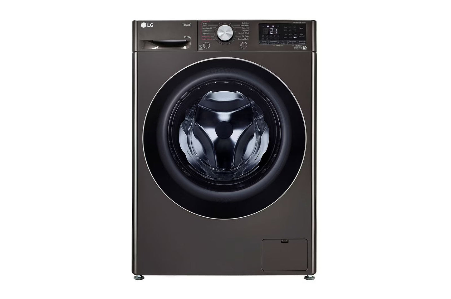 LG  FHD1207STB 12/7 Kg  AI Front Load Washer Dryer (Inverter Direct Drive, TurboWash 360°, Steam+, Wi-Fi Enabled, Black VCM) – All-in-One Washing Machine