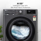 LG 8 Kg Front Load Washing Machine FHP1208Z5M | AI DD Technology | Steam for Hygiene | Inverter Motor | Wi-Fi Enabled | Middle Black