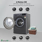 LG 8 Kg Front Load Washing Machine FHP1208Z5M | AI DD Technology | Steam for Hygiene | Inverter Motor | Wi-Fi Enabled | Middle Black