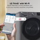 LG 8 Kg Front Load Washing Machine FHP1208Z5M | AI DD Technology | Steam for Hygiene | Inverter Motor | Wi-Fi Enabled | Middle Black