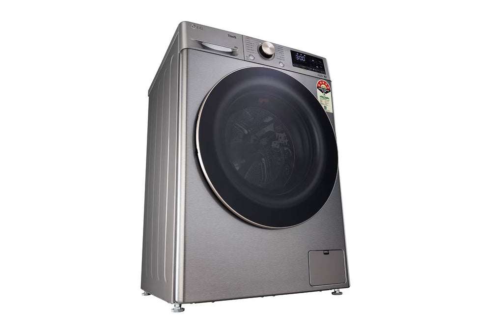 LG FHP1208Z5P 8.0 Kg Front Load Washing Machine with AI Direct Drive™ Technology , Color: Platinum Sliver