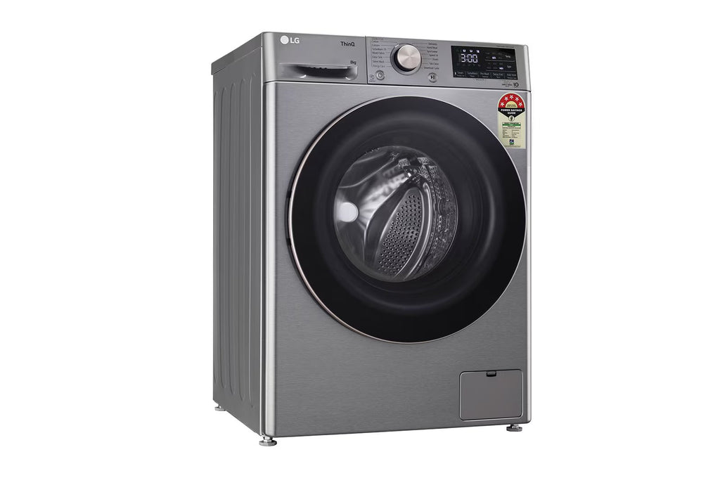 LG FHP1208Z5P 8.0 Kg Front Load Washing Machine with AI Direct Drive™ Technology , Color: Platinum Sliver