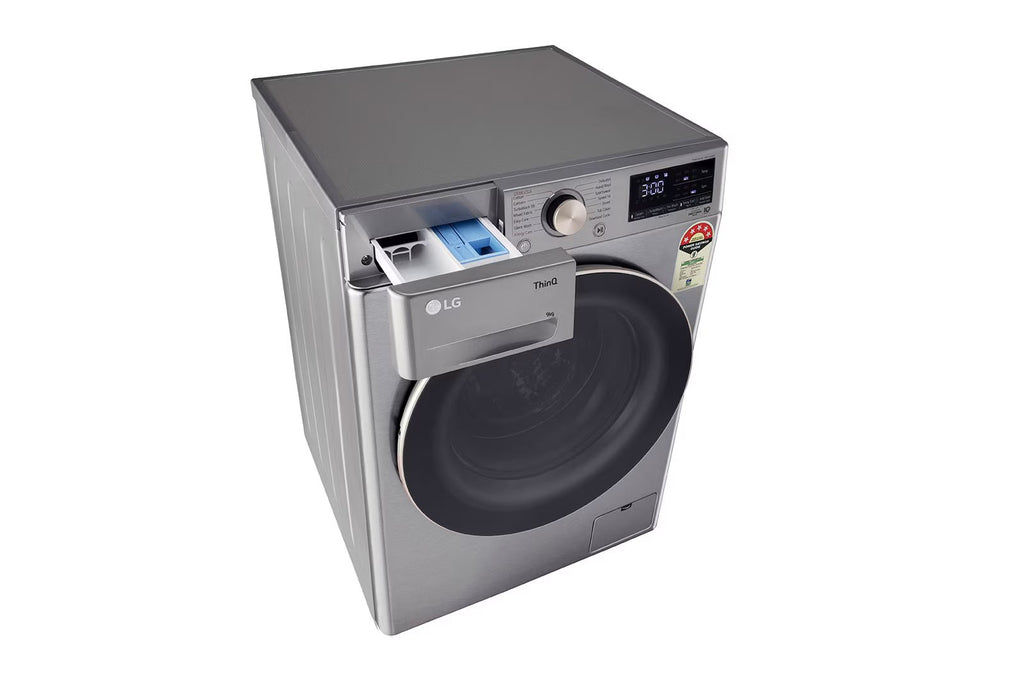 LG FHP1209Z7P 9.0 Kg Front Load Washing Machine with AI Direct Drive™ Technology , Color Platinum Silver