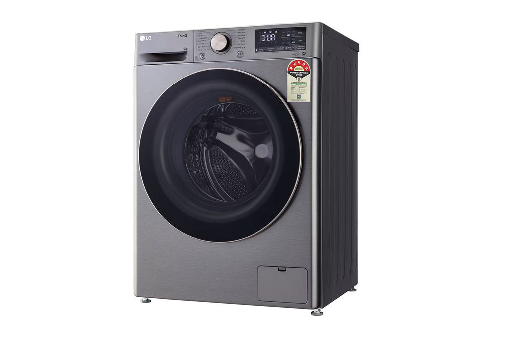 LG FHP1209Z7P 9.0 Kg Front Load Washing Machine with AI Direct Drive™ Technology , Color Platinum Silver