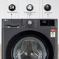 LG FHV1207Z2M 7 Kg 5 Star AI Direct Drive Fully-Automatic Front Loading Washing Machine (Middle Black, Steam for Hygiene Wash)