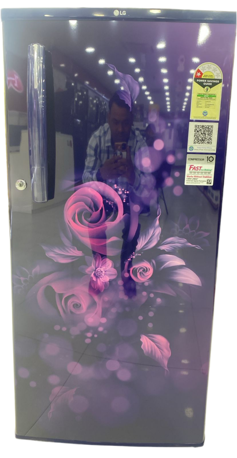 LG GL-B199OBEB 185 L 1 Star Direct Cool Single Door Refrigerator | Fast Ice Making | Stabilizer Free | Toughened Glass Shelves | Tinge Aqua Clear