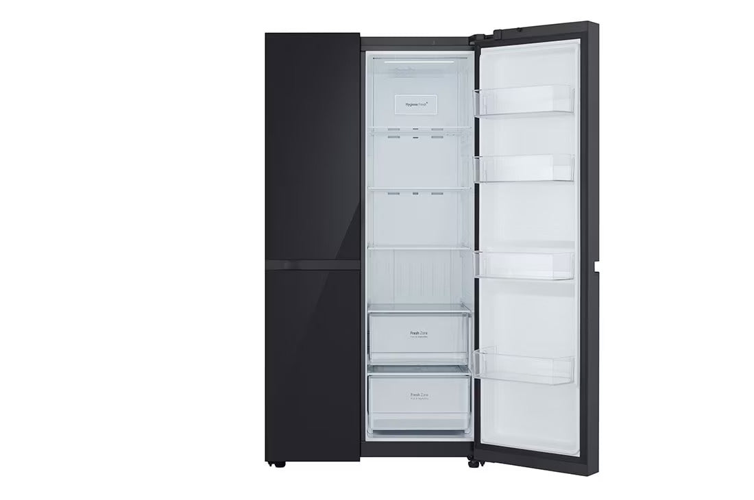 LG GL-B257DBM3 650 L Side-by-Side Convertible Refrigerator – Smart Inverter Compressor, Hygiene Fresh+, DoorCooling+, Smart Diagnosis, Premium Black Glass Finish