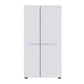 LG GL-B257DLW3 650 Ltr Convertible Side by Side Refrigerator with Premium Glass Door, Smart Inverter Compressor, Linen White Finish