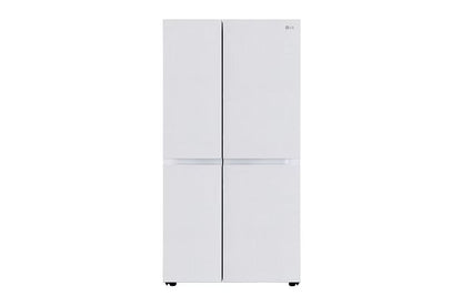 LG GL-B257DLW3 650 Ltr Convertible Side by Side Refrigerator with Premium Glass Door, Smart Inverter Compressor, Linen White Finish