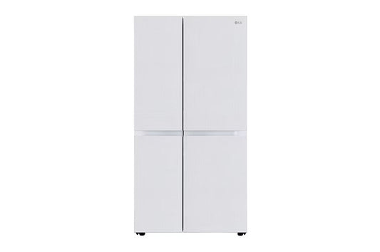 LG GL-B257DLW3 650 Ltr Convertible Side by Side Refrigerator with Premium Glass Door, Smart Inverter Compressor, Linen White Finish