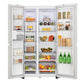 LG GL-B257DLW3 650 Ltr Convertible Side by Side Refrigerator with Premium Glass Door, Smart Inverter Compressor, Linen White Finish