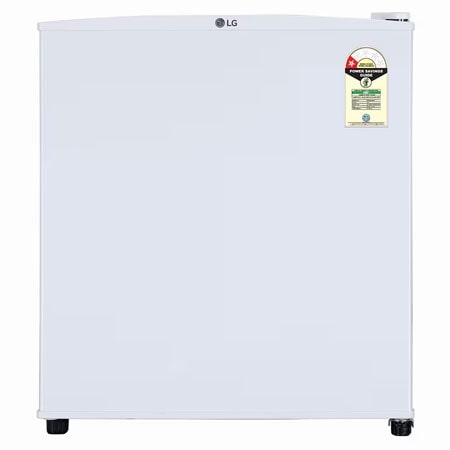 LG 43L Single Door Mini Refrigerator, Smart Inverter Compressor, Anti Bacterial Gasket, Super White Finish, 1 Star — GL-M051RSWB — product view