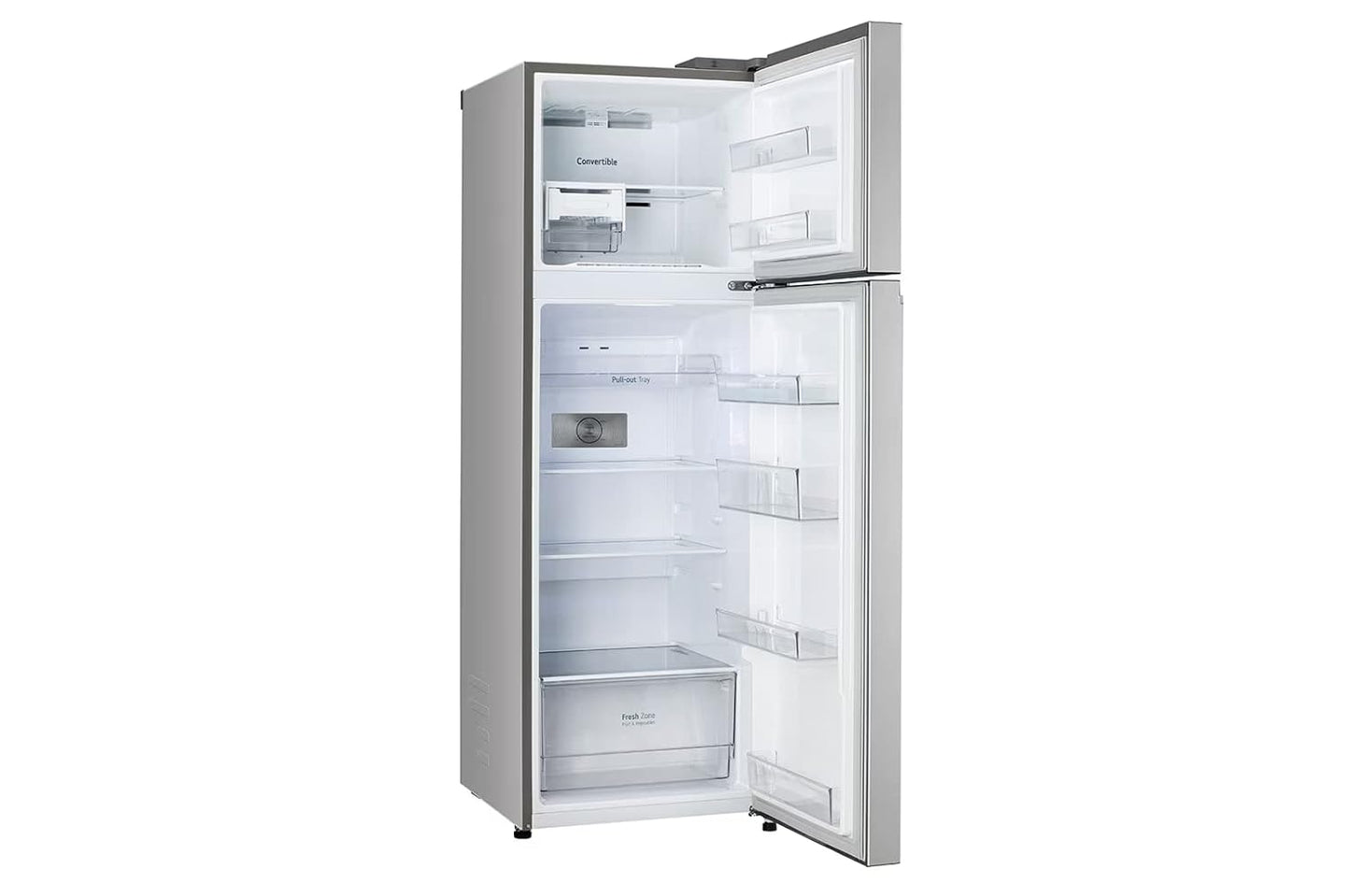 LG GL-S312SPZY 272L 2 Star Frost-Free Double Door Refrigerator (Shiny Steel) – Smart Inverter, Convertible Freezer, Auto Smart Connect | Suraj Electronics Delhi NCR