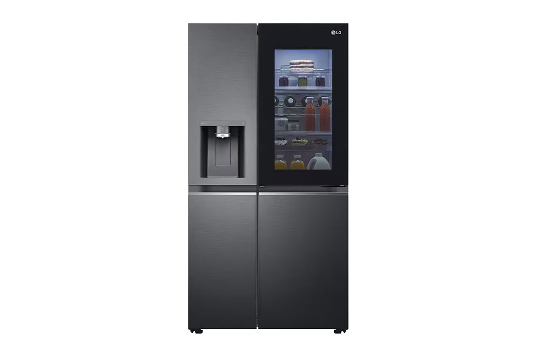 LG GL-X257AMCX 635 L Frost-Free Inverter Wi-Fi InstaView Door In Door UVnano Side-By-Side Refrigerator with Water Dispenser (Matte Glass, Door Cooling+ with Hygiene Fresh)
