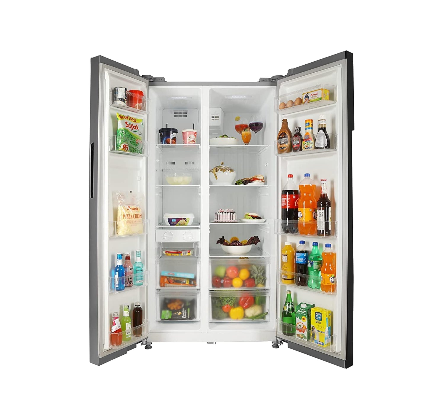 LLYOD GLSF590DSST1GB 587 Litre 5 Star Frost Free Side By Side Refrigerator (Stainless Steel)